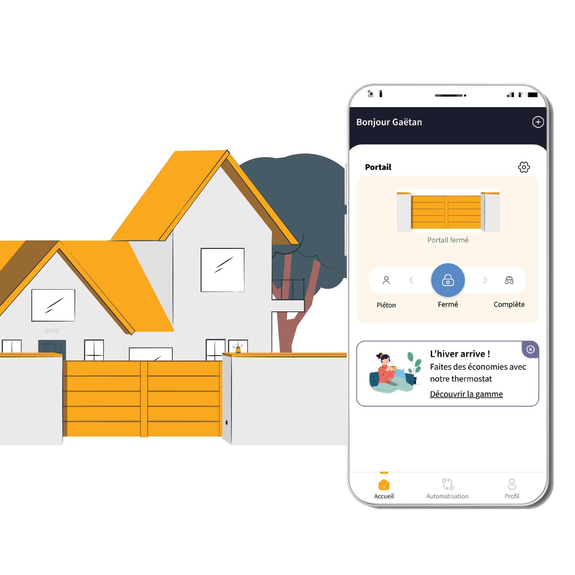 EXTEL Umii XV250 Motorisation Portail Battant Connectée, Jusqu’à 5 m