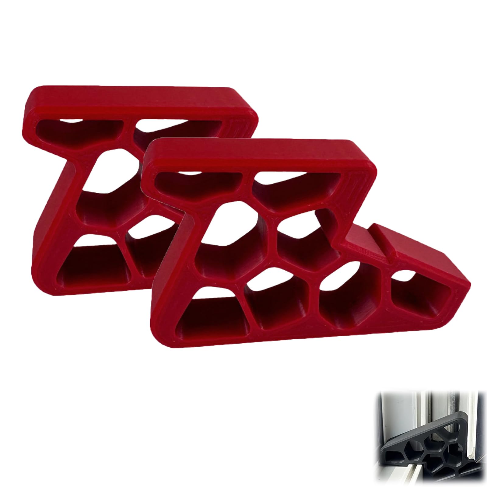 2PC Window Stopper Wedge Lock, Secure Track Door Stop, Patio Door Stop，C