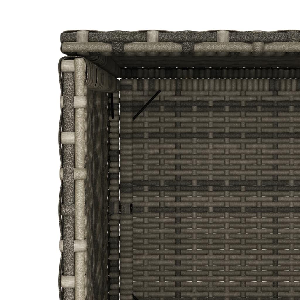 vidaXL Armoire Rangement Jardin Étagères Meuble Extérieur Patio Gris Résine Tressée