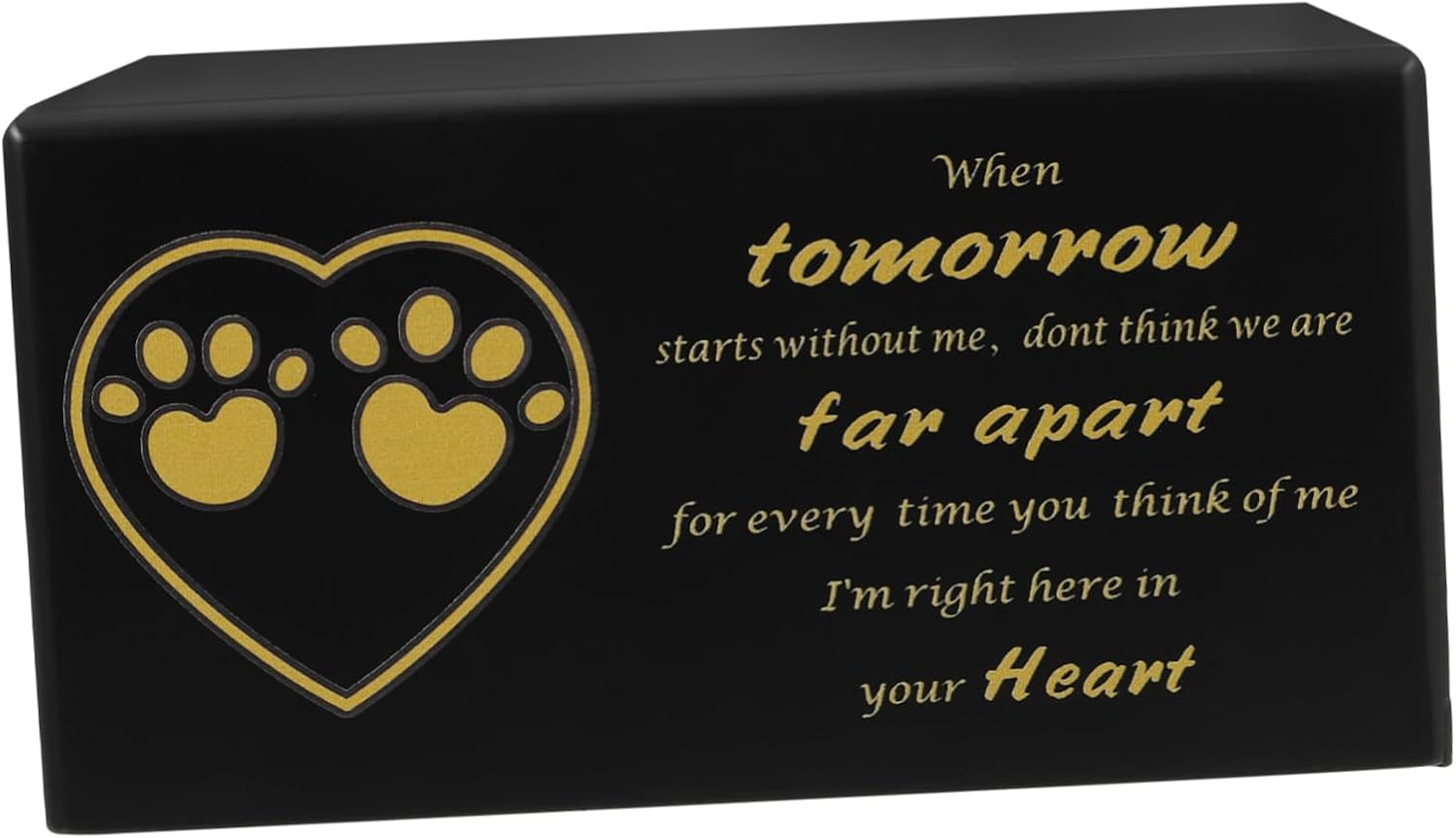 Hemoton Memorial Pet Urn Wooden Cat Dog Urn Pet Ash Container Cat Dog Ashes Box