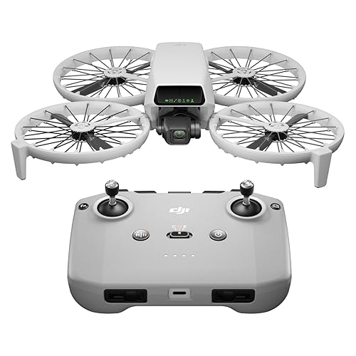 DJI Flip, Drohne mit Kamera 4k Erwachsene, Mini Drohne mit Kamera, < 249 g, Drohne Follow Me Funktion, 13 km Videoübertragung, Handstart, autom. Rückkehr, 31 min Flugzeit - DJI Flip (RC-N3)