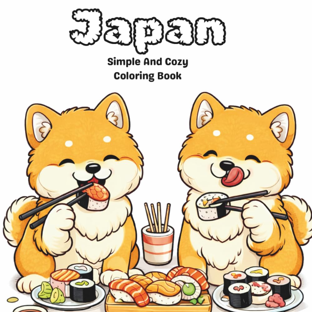 Japan: Simple & Cozy Coloring Book