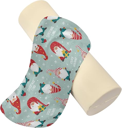 Miniatura 2 de Christmas Time Gnomes Bolster Pillow and Cover Neck Roll Pillow Memory Foam Round Pillow Cases Cylinder Pillows for Sleeping Cervical Neck