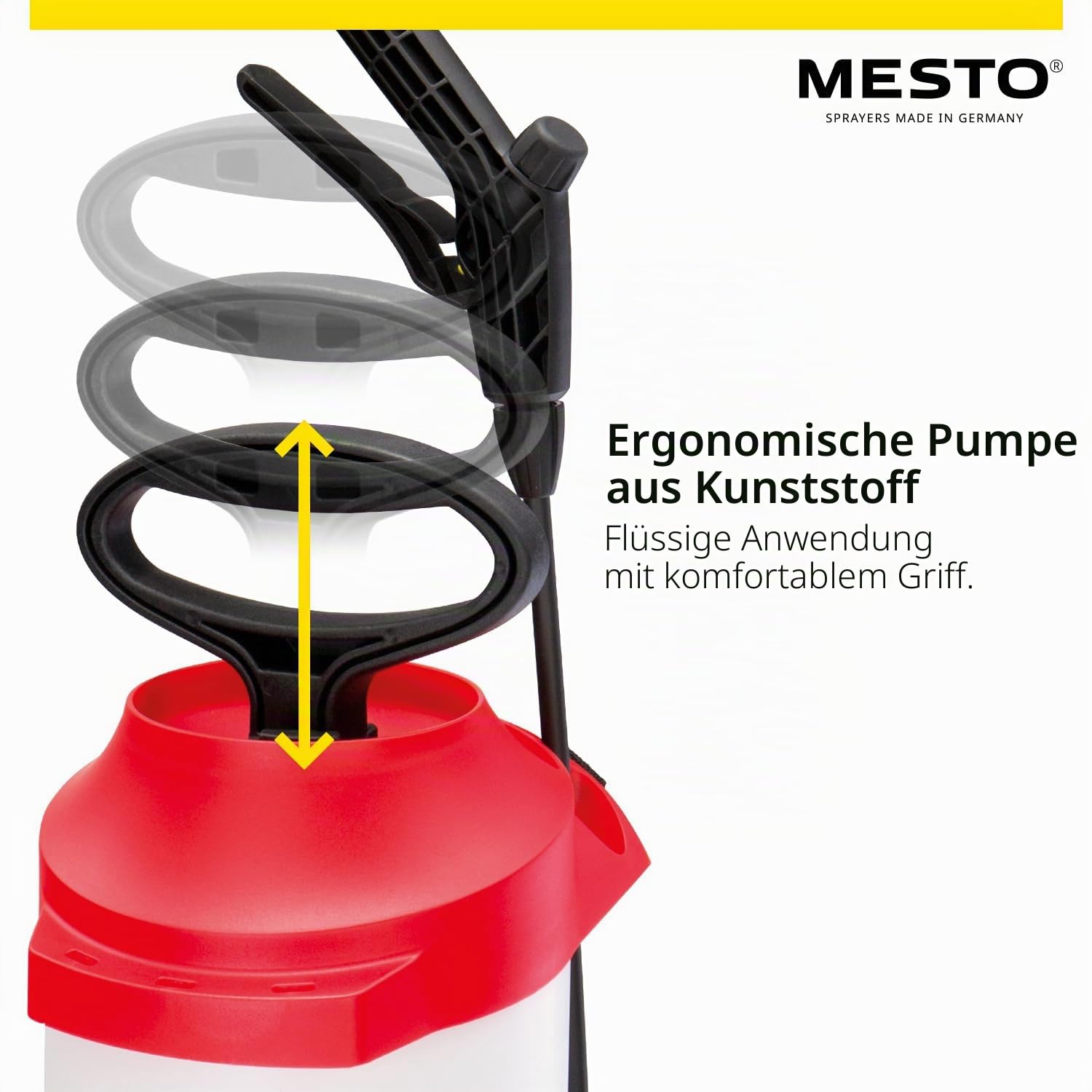 MESTO Primer Drucksprühgerät 5L Set inkl. MESTO Verlängerungsrohr 45cm | Pumpsprühflasche 3 Bar | Sprühflasche BAU & Handwerk | Drucksprühgerät für BAU Chemikalien & Grundierungen | Flachstrahldüse