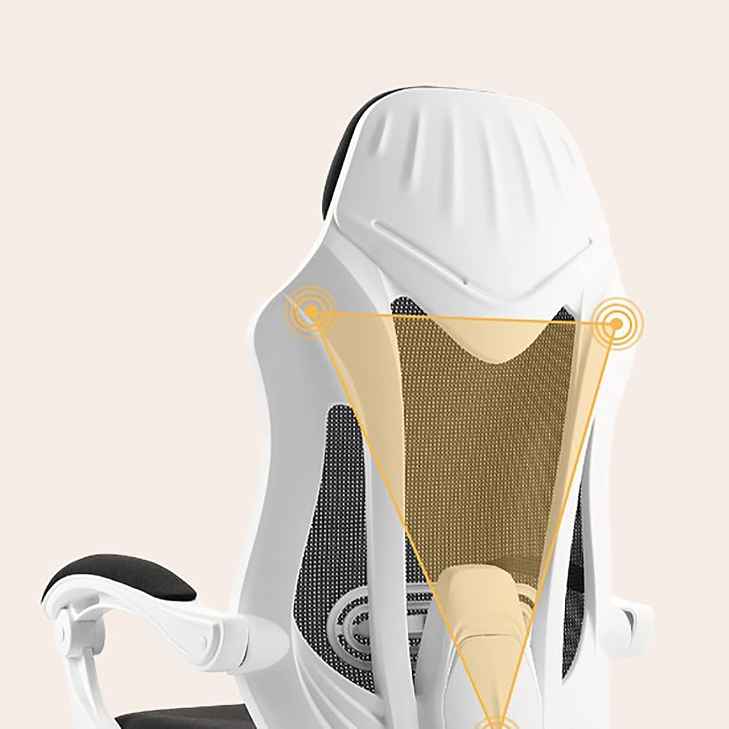 Professional Game Chair, Mesh Backrest, with a Hidden Leg Drag, with Age Armrest, with 155 Degree Inclination, Game or Office (Grey Without Footrest 1)