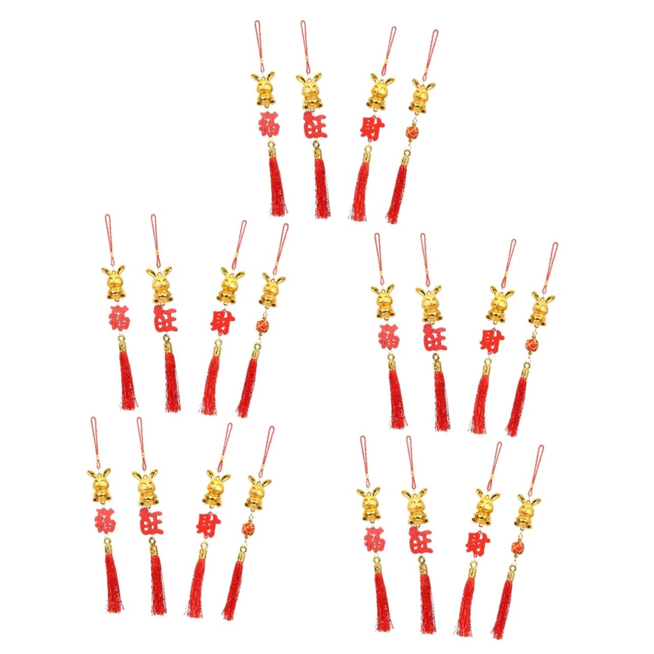 20 Pezzi 2023 Anno Della Decorazione Del Coniglio Ornamento Del Coniglio Decorazioni Di Capodanno Festa Feng Shui Ornamento Dell'Albero Capodanno Artigianato Kit Di Alipis