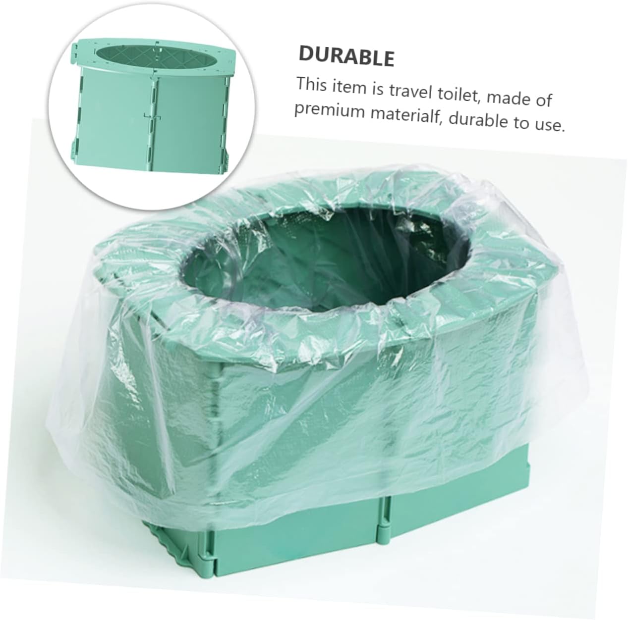 1pc Portable Folding Toilet for Boys and Girls Travel Potty Trainer Compact and Folding Toilet Green for Home Car and Outdoor Use