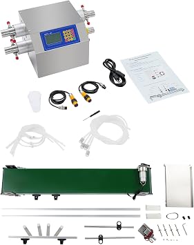 4-Head Liquid Filling Machine with Conveyor Belt, 400W 110V Automatic Filling System for 20-5000ml Bottles, Stainless Steel Filler for Food, Chemical, Cosmetic Industries
