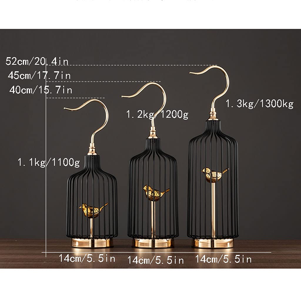 Vogelkäfig Goldener Vogelkäfig Wohnzimmer Dekoration Licht Luxus Kreative Moderne Persönlichkeit Heimstudium, Hotel Design Dekoration Haustierzubehör (Size : M)