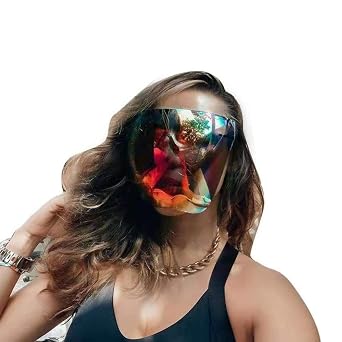 Full Cover Face Visor Glasses Mirror Sunglasses Anti Fog, Face Cover UV400 Eyewear, Really Red