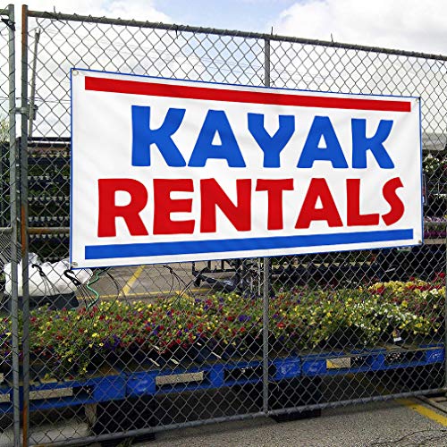Bâche publicitaire extérieure location de kayak en vinyle 2x4 ft