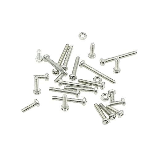 Miniatura 10 de Metric M1 M1.2 M1.4 M1.6 M2 M2.5 304 Acero inoxidable Phillips cabeza pequeña máquina tornillos tuercas surtido Kit