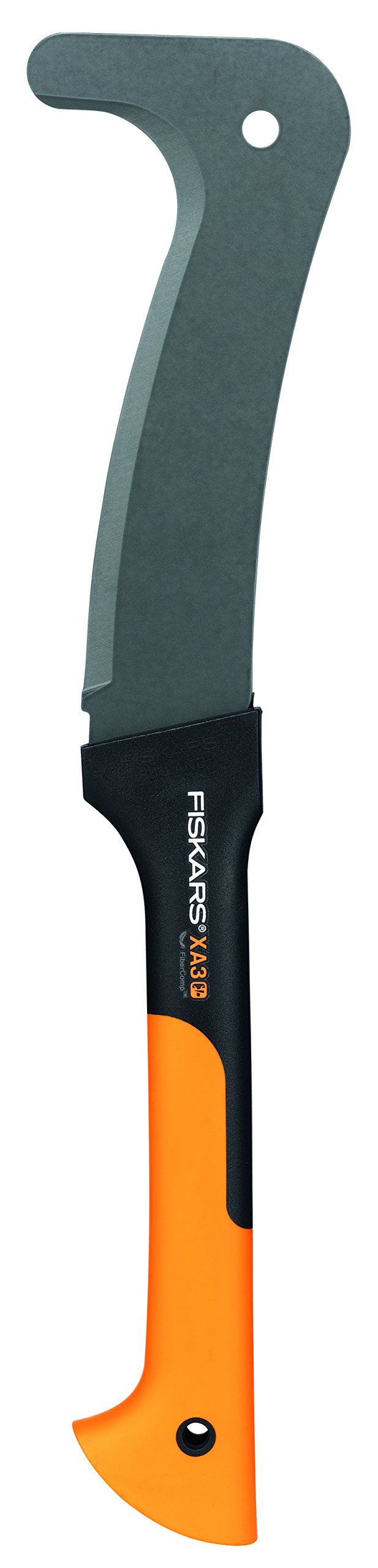 Fiskars Machete 50,5 cm Antihaftbeschichtet Gehärtete Stahlklinge Glasfaserverstärkter Kunststoffgriff Axt- und Messerschärfer Keramik-Schleifkopf