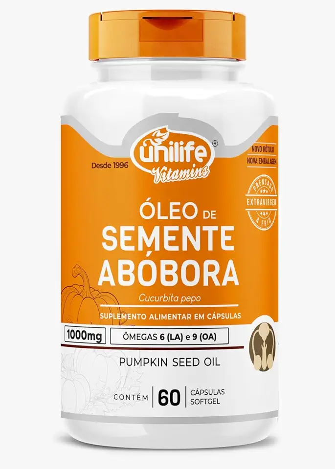 Óleo de semente de abóbora - Curcubita Pepo - 60 cápsulas