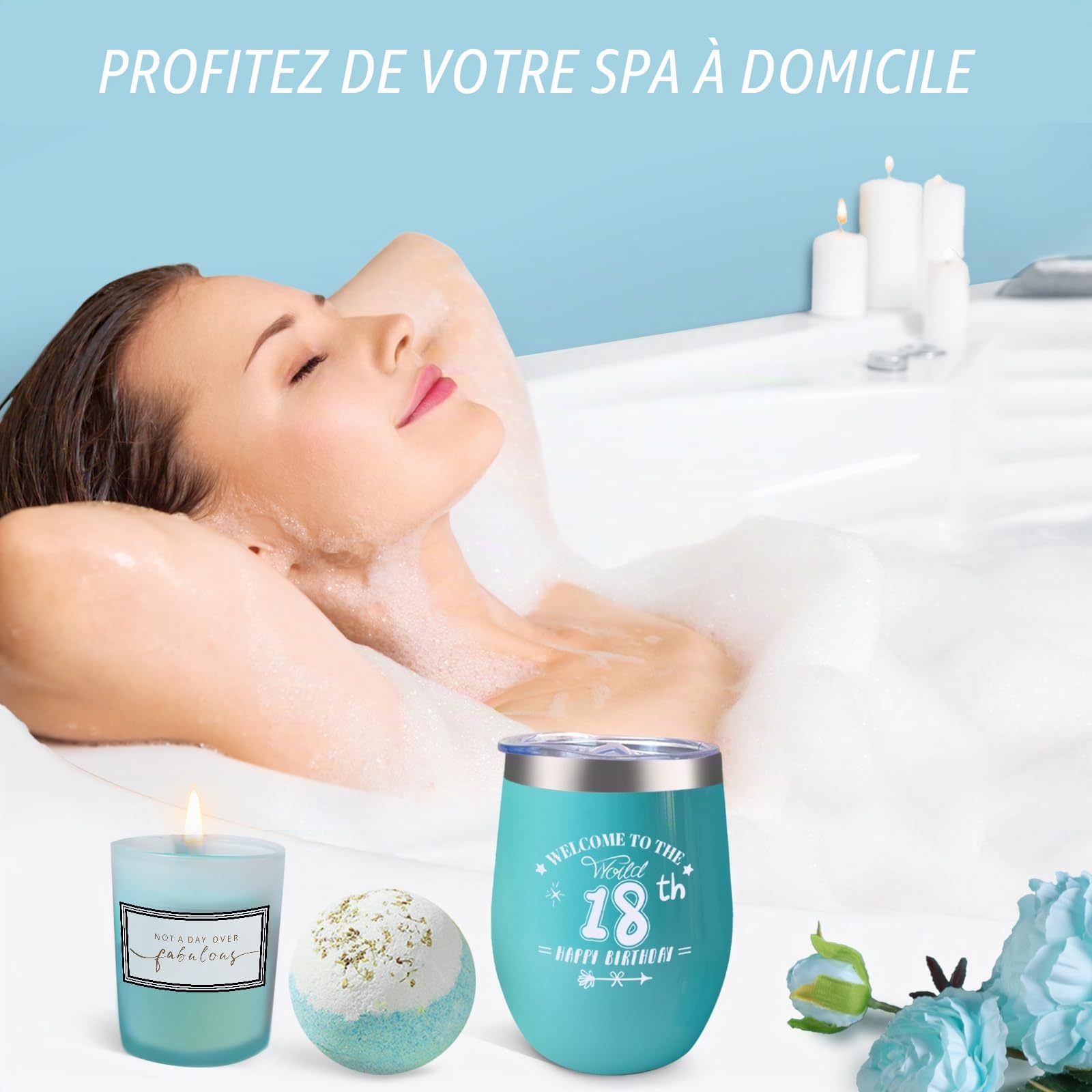 Cadeau de 18e anniversaire pour filles, idée cadeau pour elle, ensemble cadeau d’anniversaire pour fille de 18 ans, sœur, meilleure amie, petite amie, idées cadeau née en 2007