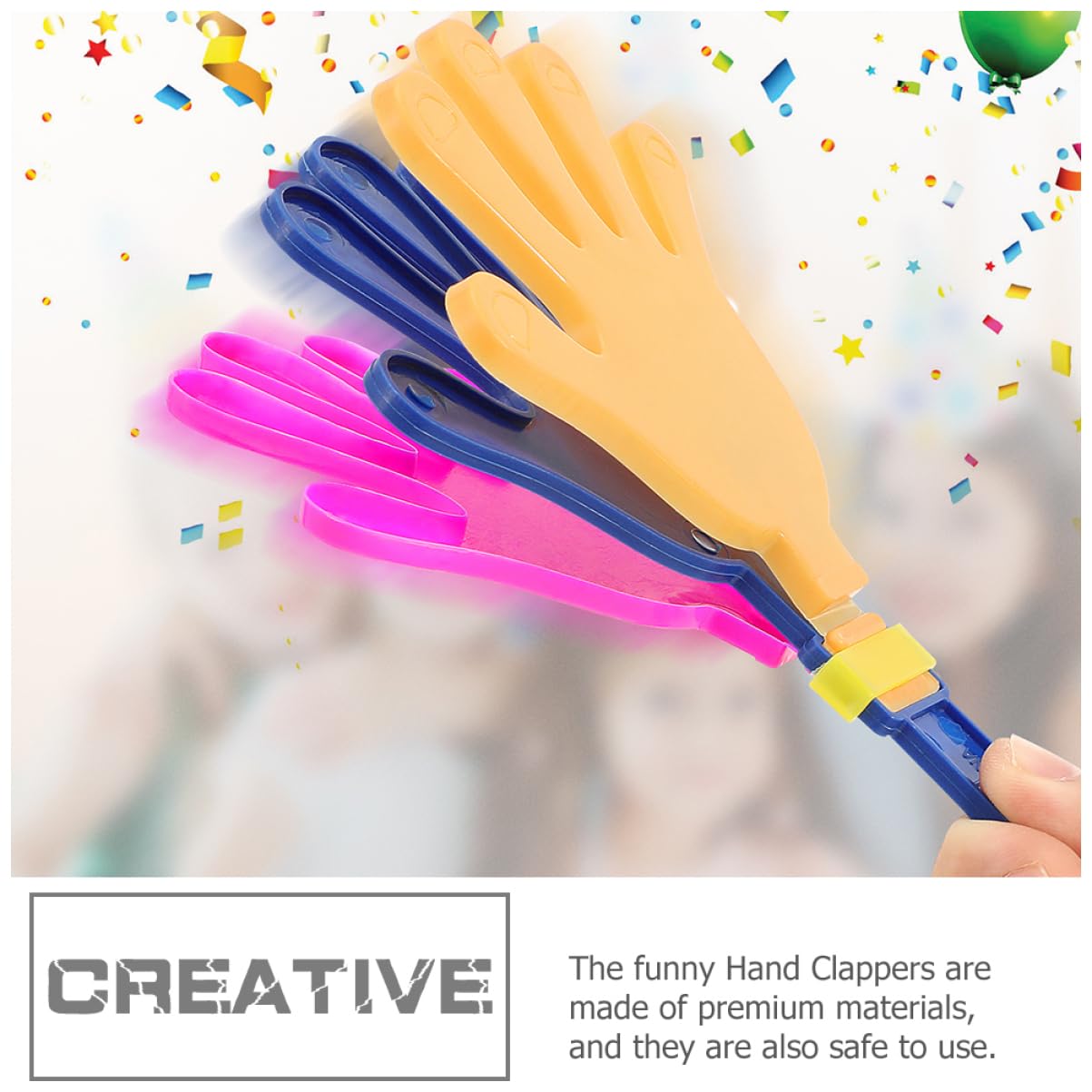 Didiseaon Lot de 20 Claquettes en Plastique pour Fête, Bruiteurs Faciles à Utiliser, Jouets pour Garçon et Filles et Adultes, Accessoires pour Mariages et Carnavals Couleur Aléatoire