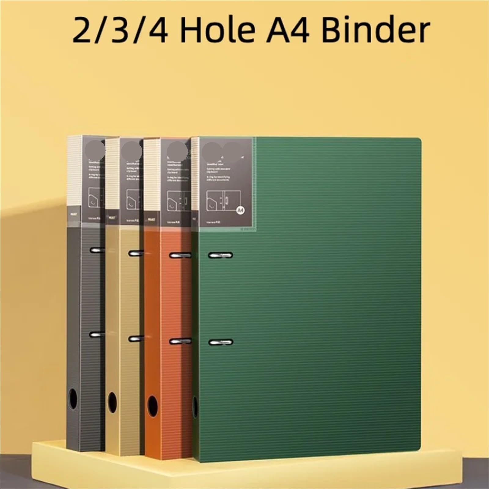 Cartella In Scatola Cartella file A4 Raccoglitore a fogli mobili Cartella raccoglitore ad anelli for documenti impermeabile a colori Per L'Archiviazione Dei Documenti(3 Hole - Brown)