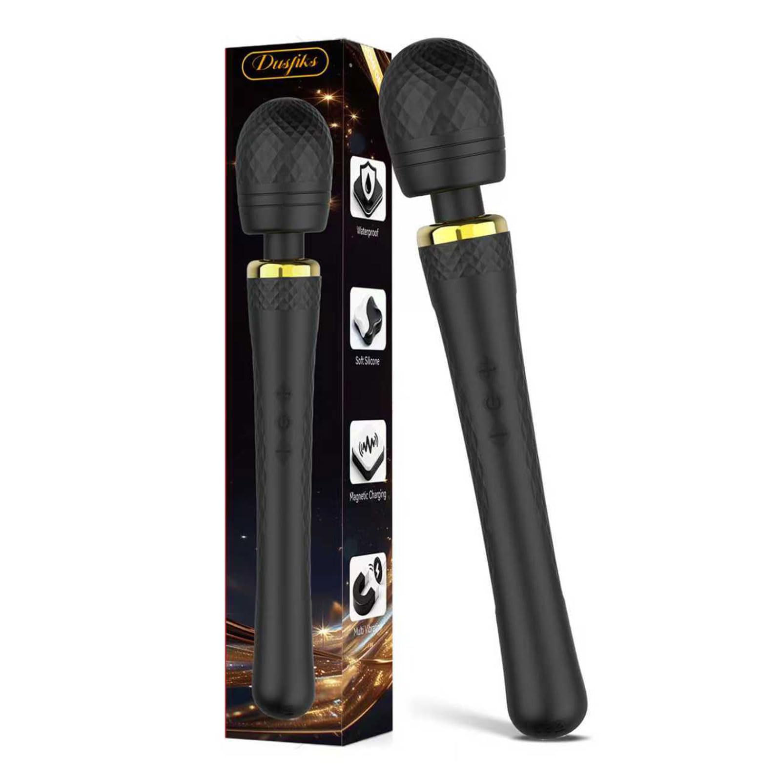 Personal Wand Massager Handheld Cordless Massager Travel-Quiet-Waterproof USB Rechargeable Perfect Back Legs Hand Pains and Sports