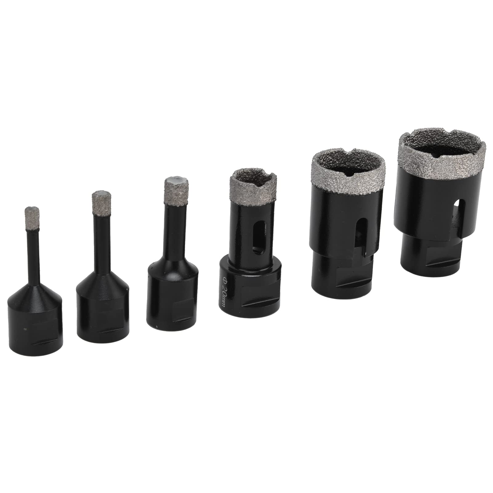 Zestaw diamentowych otwornic, 6 w 1, wiertło suche do płytek, marmuru, granitu, materiałów z tworzywa sztucznego, gwint M14, rozmiar od 6 mm do 38 mm