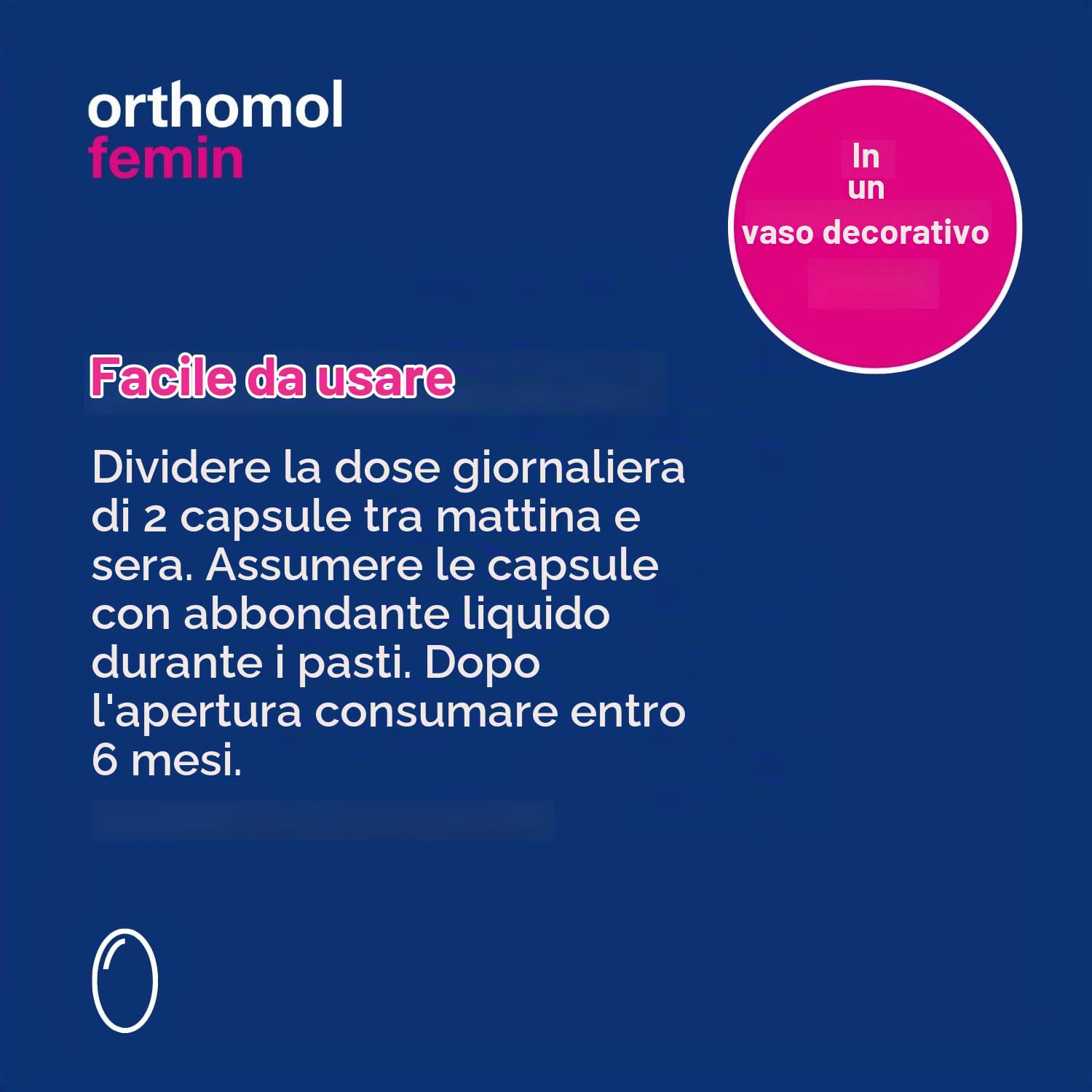 Orthomol Femin - Mikronährstoffe für Frauen in den Wechseljahren - mit Biotin, Selen, Zink, Nachtkerzenöl, Coenzym Q10, 30 pz Porzioni giornaliere