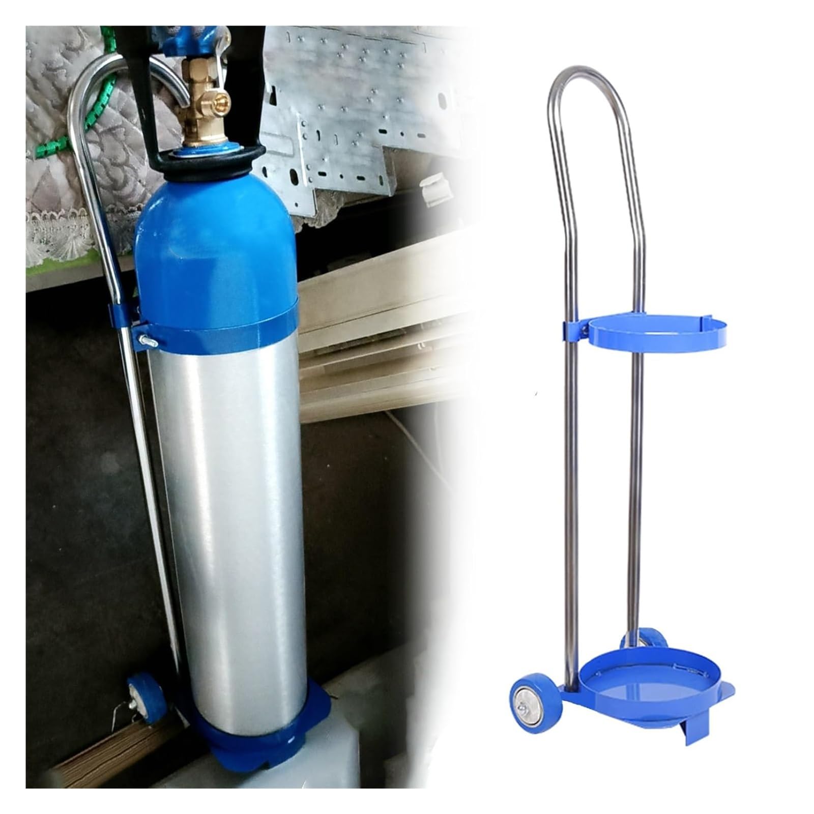 Gasflasche Sto Rack Wagen mit 2 Rädern, höhenverstellbar, 80110 cm, für den Innen- und Außenbereich, Unterstützung für Zuhause, Schule, Krankenhaus