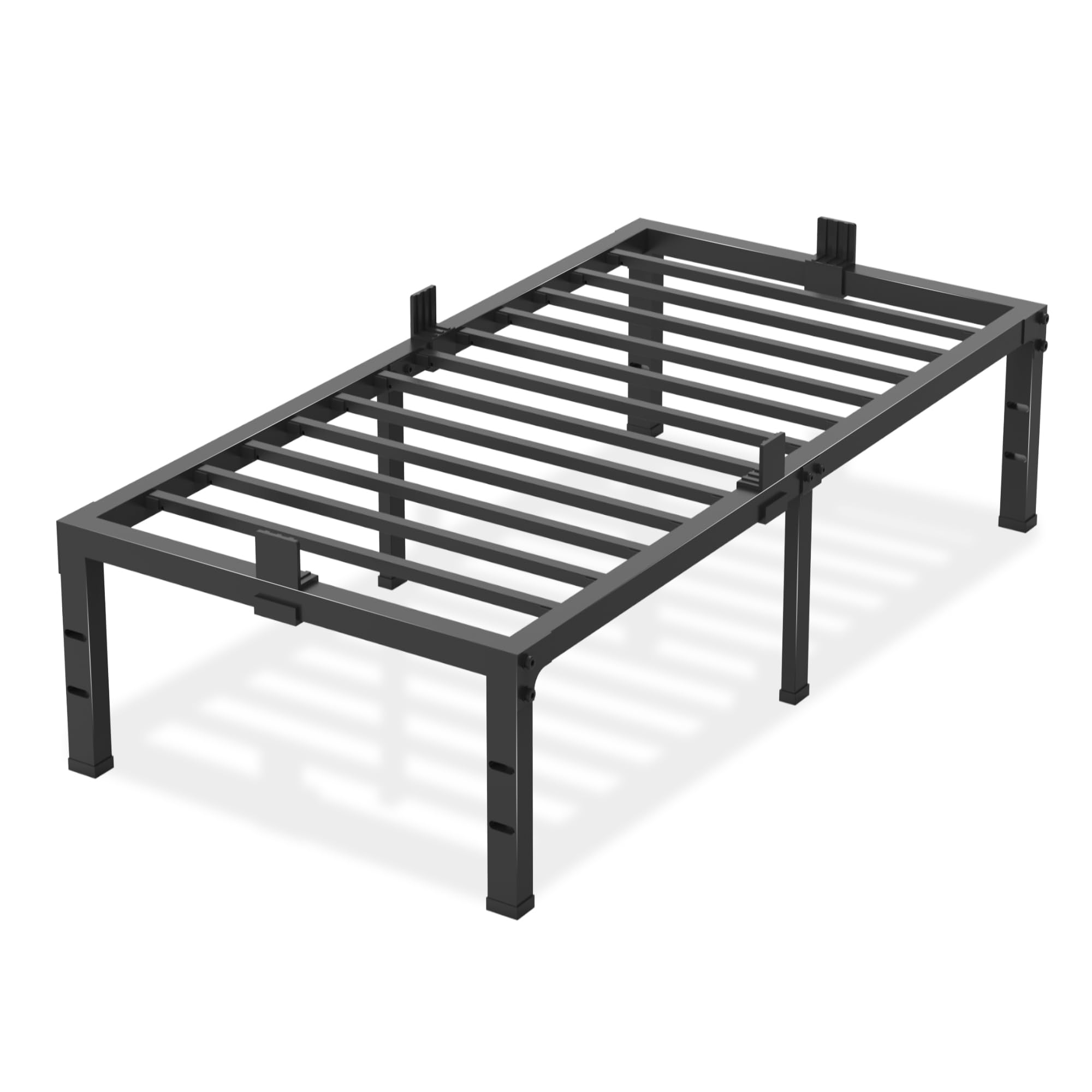 Twin Bed Frames 16 inch High 3500 lbs Heavy Duty Metal Platform Mattress Foundation with Steel Slat Support/No Box Spring Needed/Noise Free/Non-Slip/Easy Assembly