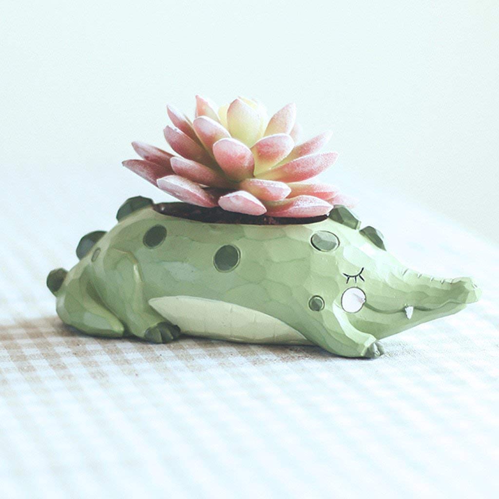 Brotherhood Enterprise Resin Pot Cute Crocodile Resin Succulent Pot Succulent Pot|Resin Planter for Succulent Pots Trendy and Succulent Indoor and Outdoor Pot with Beatiful Handcraft(Without Planter) (B08XC665R3) Amazon Price History, Amazon Price Tracker