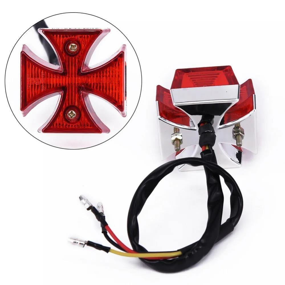 Luce Di Stop Posteriore A LED Per Croce Per Moto Lampada Integrata Targa DC 12V Per Elicotteri Per Bici Da Corsa Quad ATV
