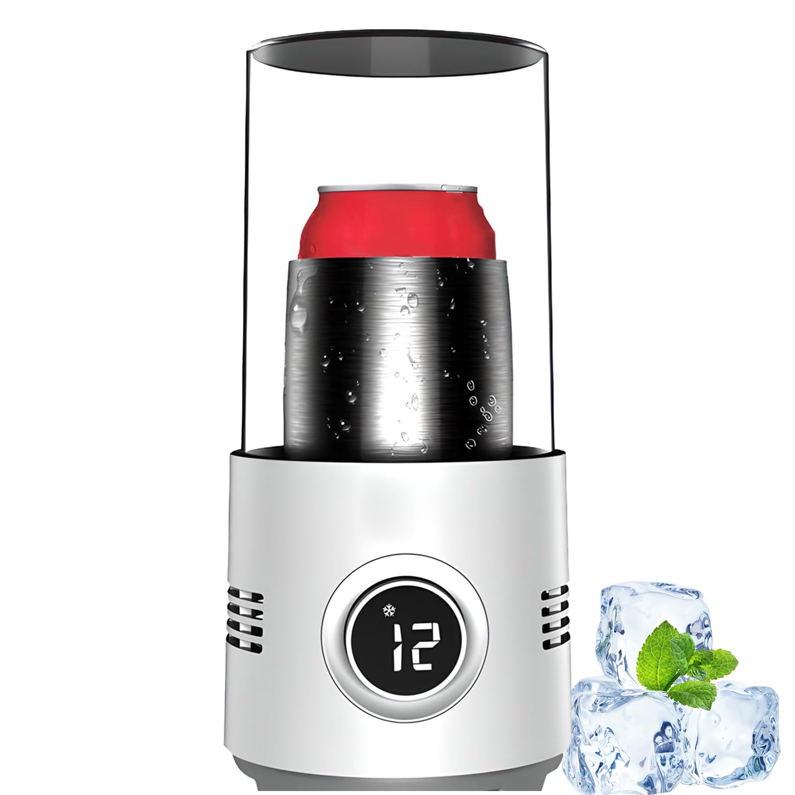 Calentador de bebidas de 300 ml, taza de enfriamiento rápido, doble propósito caliente y frío, ideal para jugos y parches, rango de temperatura de 2 a 60 °C