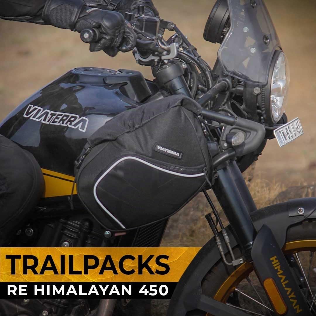 ViaTerra Royal Enfield Himalayan 450 Zubehör | 100% wasserdichte Frontrahmen-Motorradtaschen (2er-Set) I geeignet für Touren- & Trail-Fahrten