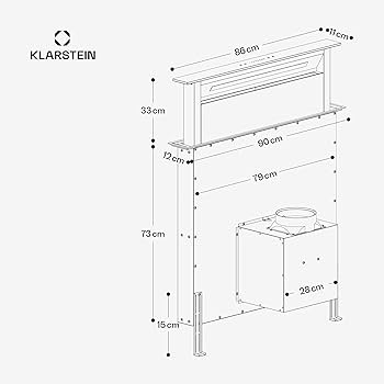 Hotte Klarstein Victoria - 720 M³/h, A++, 52 DB, Écran Tactile, Filtres Lavables - Noir