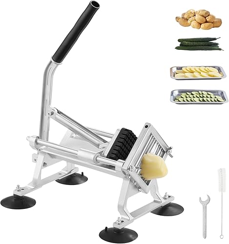 Miniatura 13 de VEVOR Rebanadora comercial de verduras, rebanadora de tomate de 1/4 y 1/2 pulgada, cortador de verduras de acero inoxidable y aleación de aluminio,