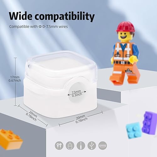 Miniatura 2 de Clips magnéticos para cables, paquete de 6 soportes adhesivos para cables, organizador de cables de carga USB, soporte de almacenamiento para el