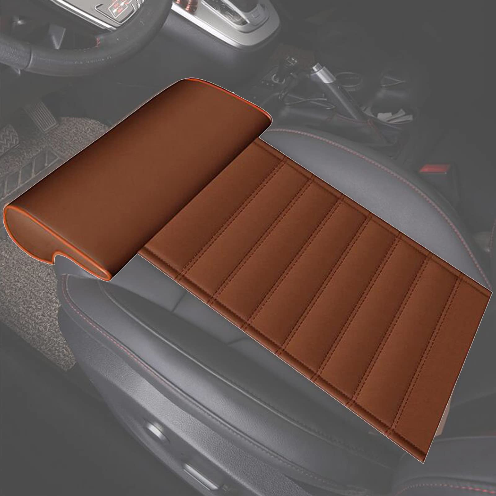Cuscino per Supporto Gamba Cuscino per Sedile Guida Auto Prolunghe per Gambe per Sedia Ginocchiere in Pelle Cuscino per Estensione per Seggiolino Auto Guida a Lunga Distanza Auto Autobus Treno Uffic