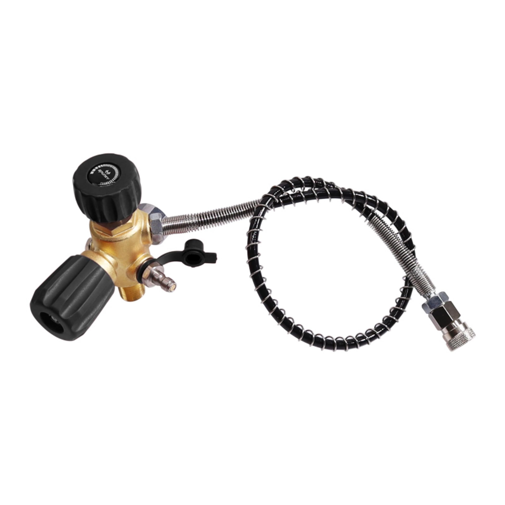 TUXING 4500 Psi/300 Bar compressore ad alta pressione Pcp Paintball, adattatore DIN valvola Scuba con tubo morbido da 24 pollici, valvola di ricarica Pcp per serbatoio d'aria, fucile ad aria compressa