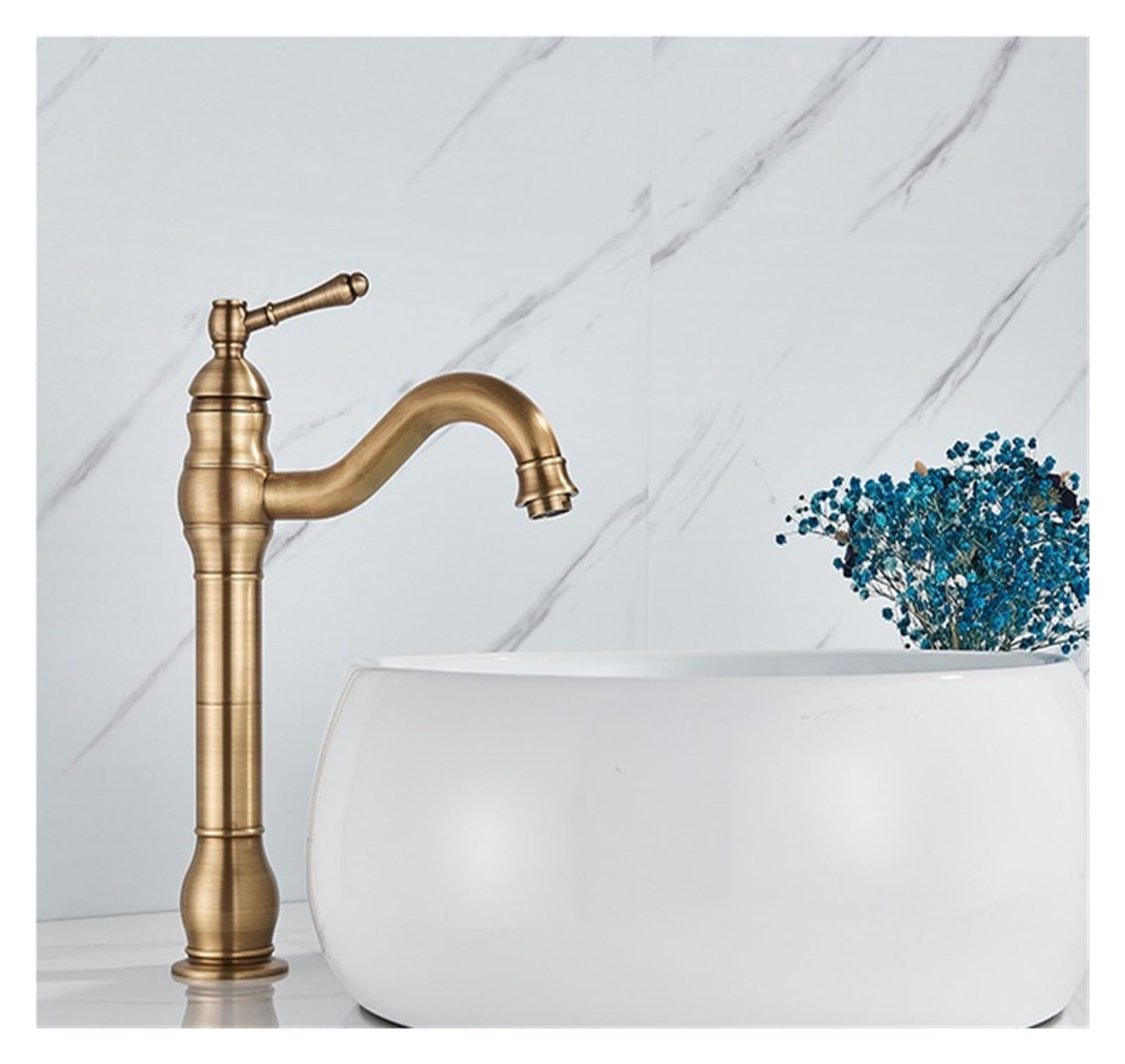 Robinet rétro en laiton antique pour un lavabo de salle de bains haut de gamme