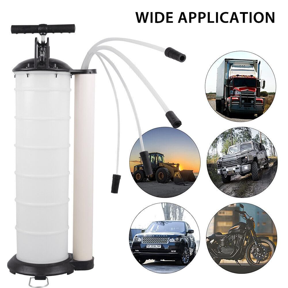Pompa di aspirazione per olio motore, pompa di travaso a mano, aspiratore per olio, 7 litri, pompa di riempimento per auto, liquido per freni, refrigerante, aspiratore olio