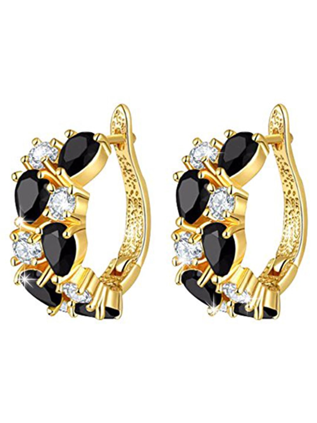 YouBella Jewellery for Women Gold Plated Crystal Studded Earings Earrings for Girls and Women (Black) (B0C9DZS3FF) Amazon Price History, Amazon Price Tracker
