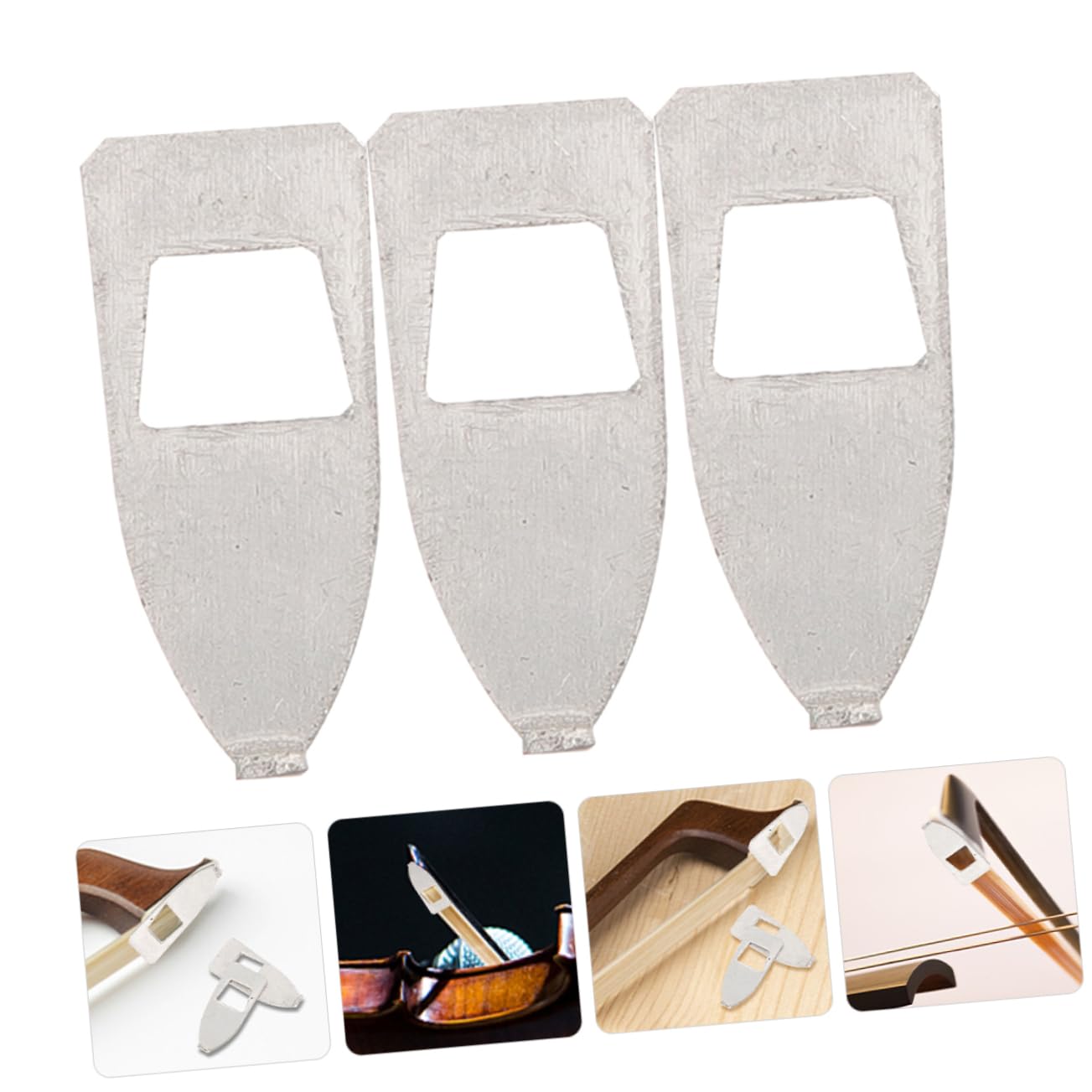 HEMOTON Cello Bow Tips Metal for Cello Repair Kit 3 Pieces Smooth Wear-resistant for Musicians