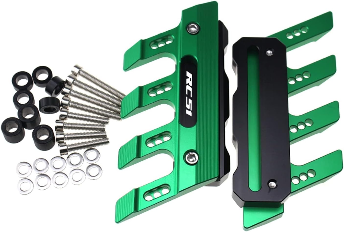 Fork Guards Motorcycle Mudguard Side Protection Block Front Fender Slider for H-ONDA RC51 RC 51 RVT1000 SP-2 Protector (Color : Green)