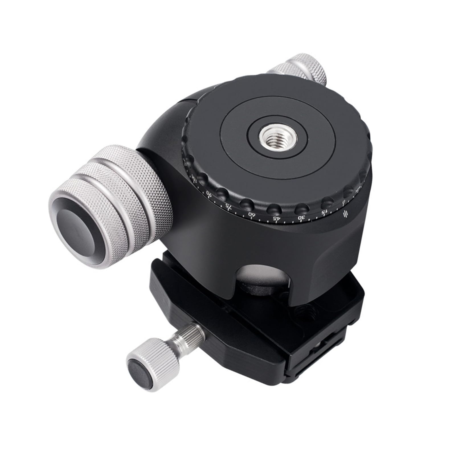 Generic Rótula de Bola de Trípode de Perfil bajo para Trabajo Pesado de 55 Mm para Telescopio de Cámara DSLR, Soporte Sólido como una Roca para Configuración Profesional, Función Panorámica para
