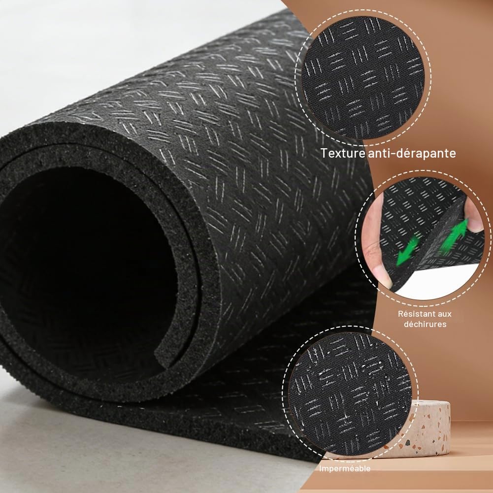 Tapis anti-vibration en silicone pour machine à laver, 60 x 60 cm, double face, antidérapant, étanche, pour machine à laver, réfrigérateur, sèche-linge, machine à laver et réfrigérateur