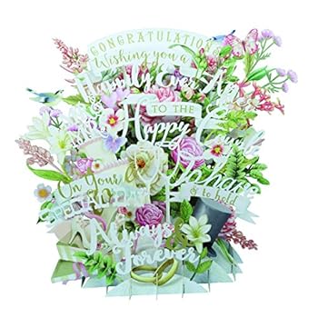 Kitchen Paper d'Art Wedding 3D Pop Up Greeting Card Book