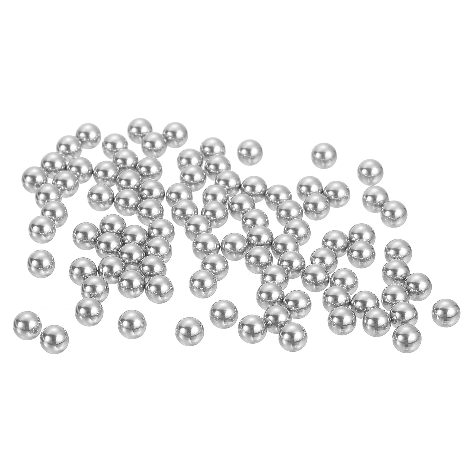 uxcell 4.5mm Bearing Balls, 500 Pcs 304 Stainless Steel G100 Precision Balls Metric Mixing Balls for Bearings Bicycles Casters