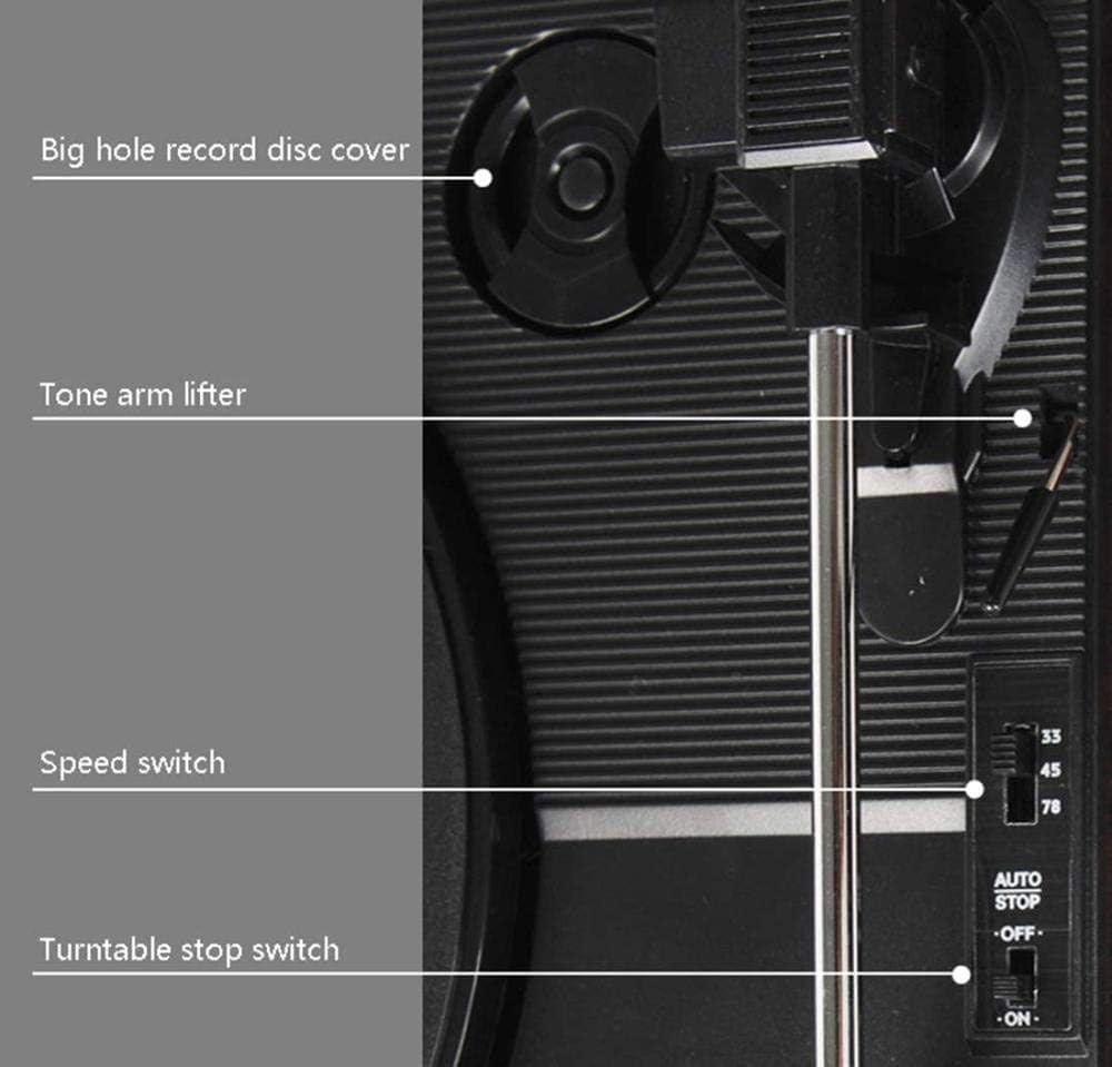 Giradischi a Cinghia con connettività Wireless, preamplificatore Phono Integrato, Giradischi Stereo in Vinile con Uscita Digitale USB, 33 o 45 Giri al Minuto