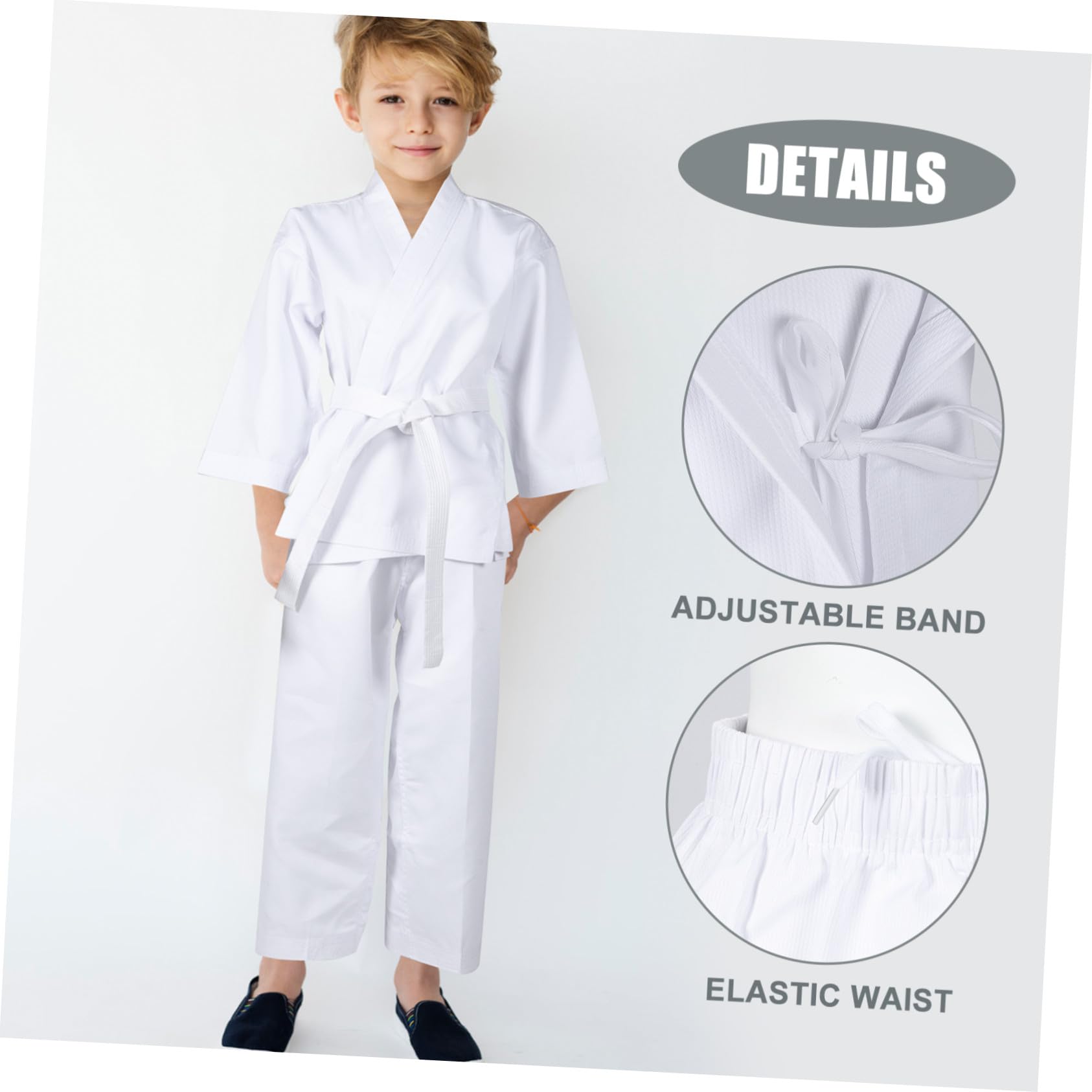 Traje de Karate Profesional Uniforme para Adulto y Adolescente Ropa de Entrenamiento Reutilizable Pantalones para Dojo y Competencias
