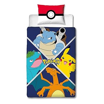 Character World Pokemon Officially Divide Design Single Duvet Cover