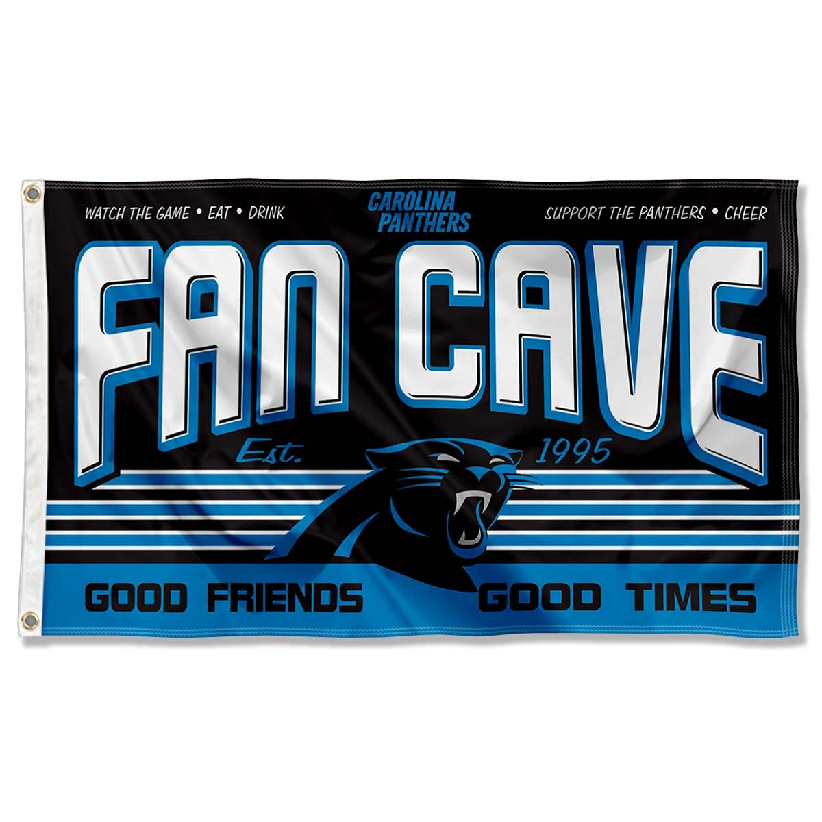Drapeau Carolina Panthers grand format intérieur extérieur et fan cave