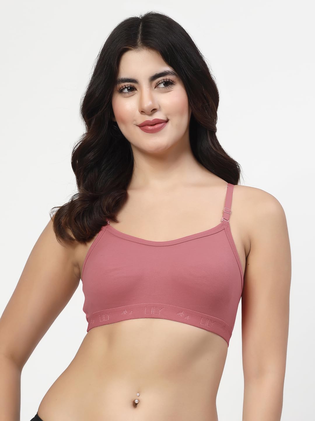 lily Black Seamless Non Padded Sports Bra-picture-25