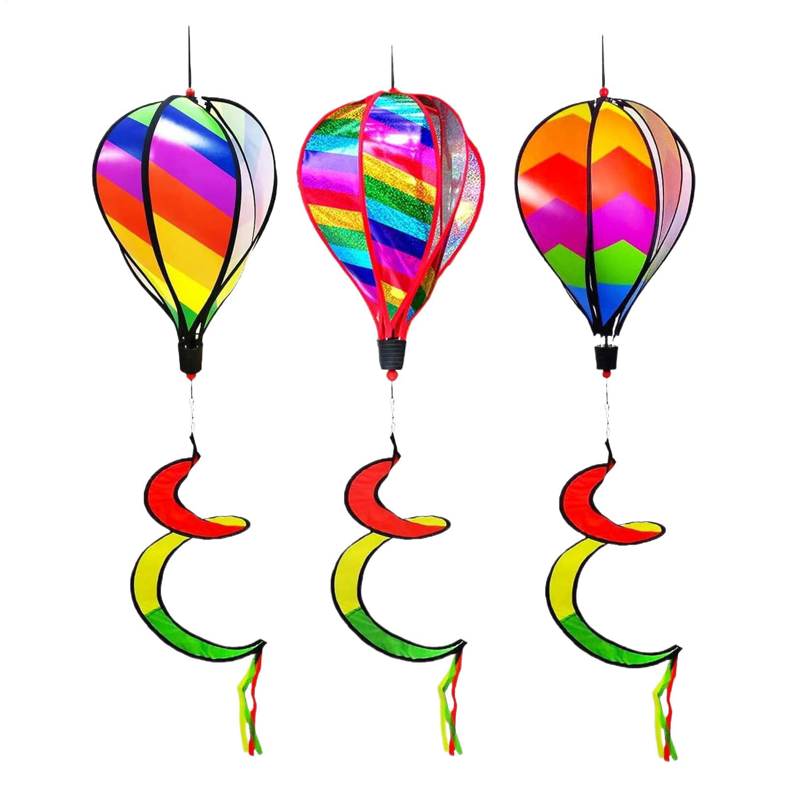 Rainbow Air - Lot de 3 Ballons à Vent - Décoration d'extérieur - pour clôtures de Jardin, Mariages, Vacances